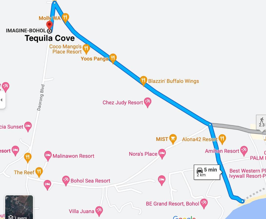 Tequila Cove Bed & Breakfast Панглао Екстериор снимка